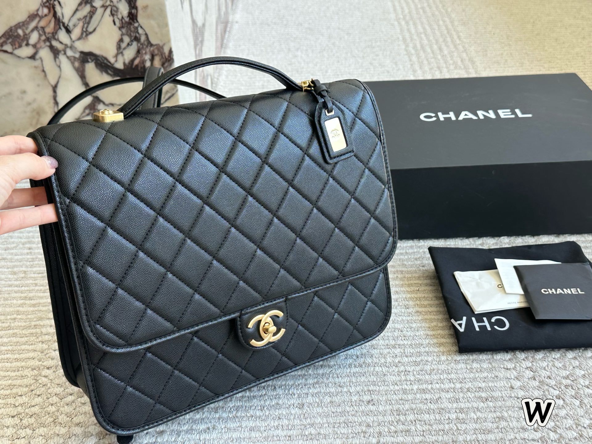 Chanel Beige Quilted Bag 1405