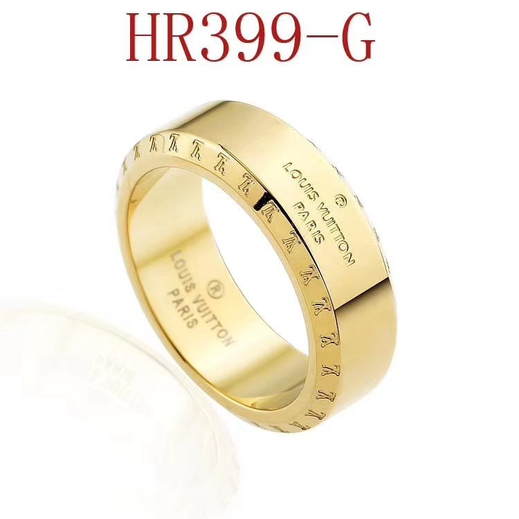 LV Rose Gold Logo-Accented Ring 046