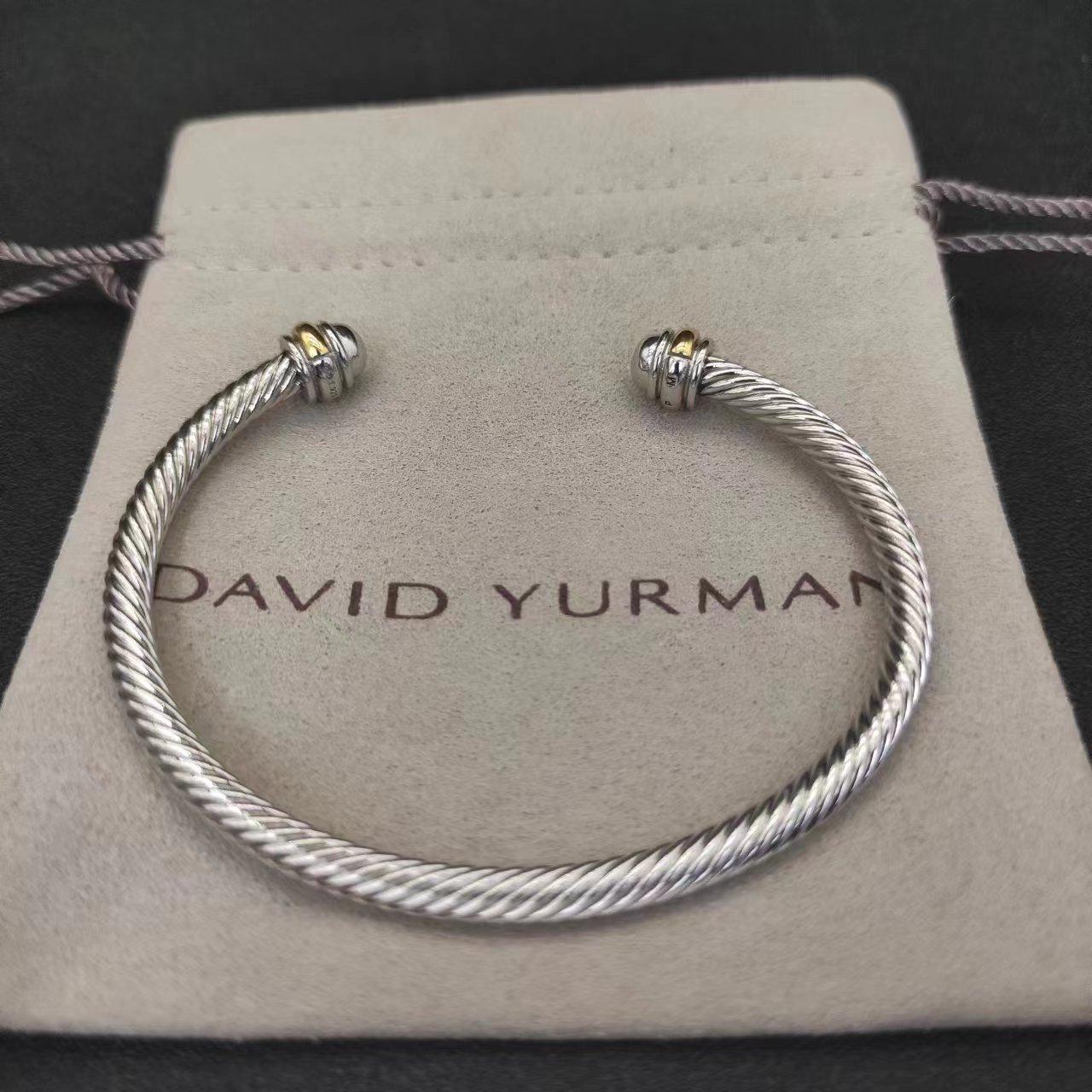 David Yurman Silver Logo-Accented Bracelet 023