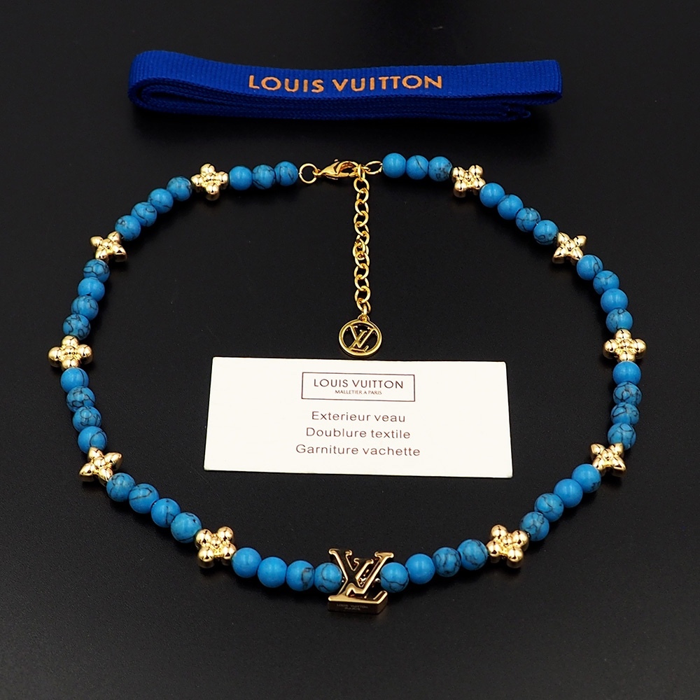 LV Blue Vintage-Inspired Necklace 409