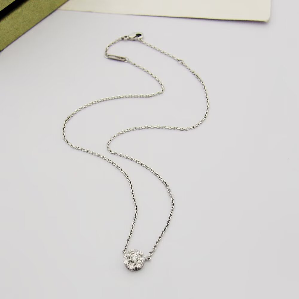 Van Cleef Rose Gold Logo-Accented Necklace 007