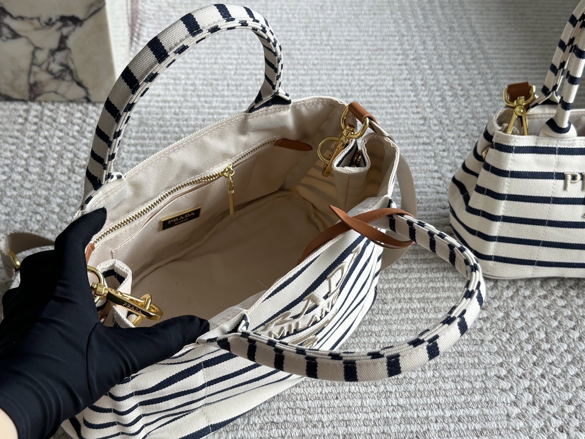 Prada Beige Vintage-Inspired Bag 074