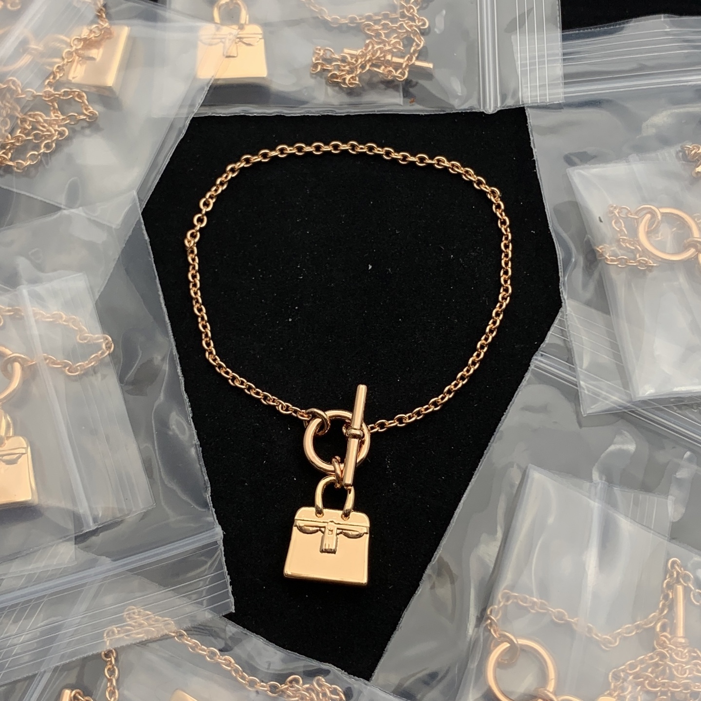Hermes h Rose Gold Vintage-Inspired Bracelet 059