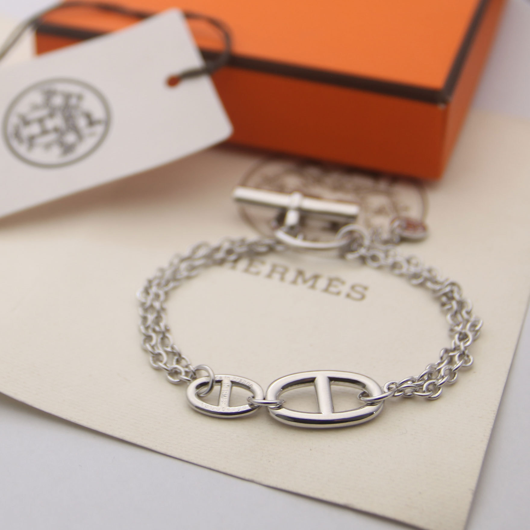 Hermes h Orange Logo-Accented Bracelet 021