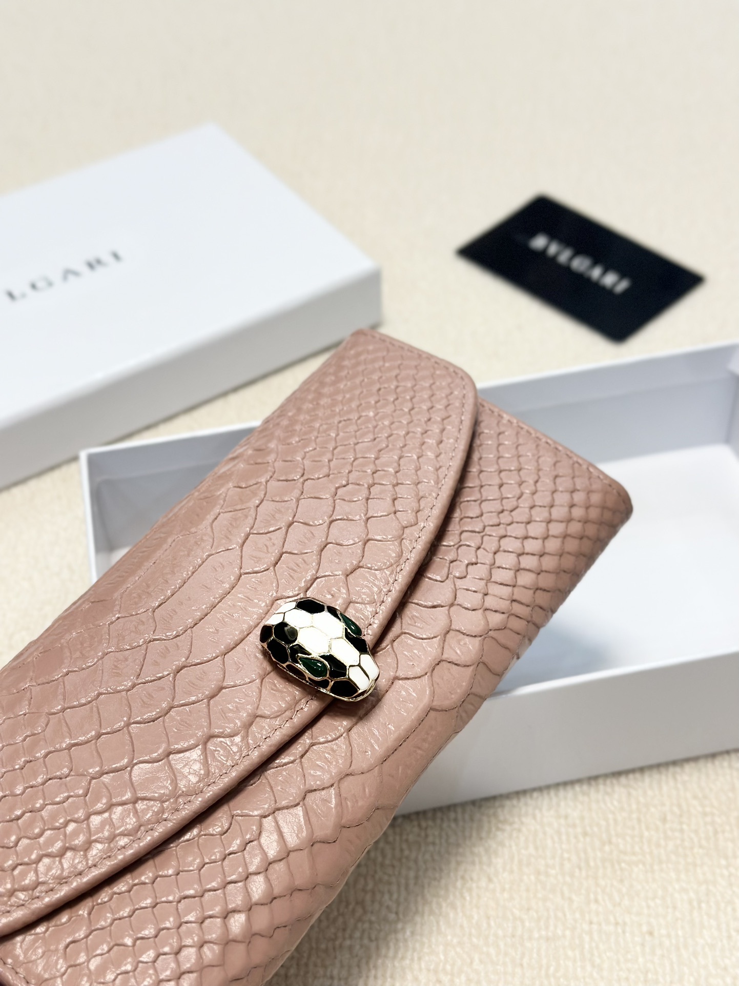 BVLGARI Rose Gold Logo-Accented Bag 202