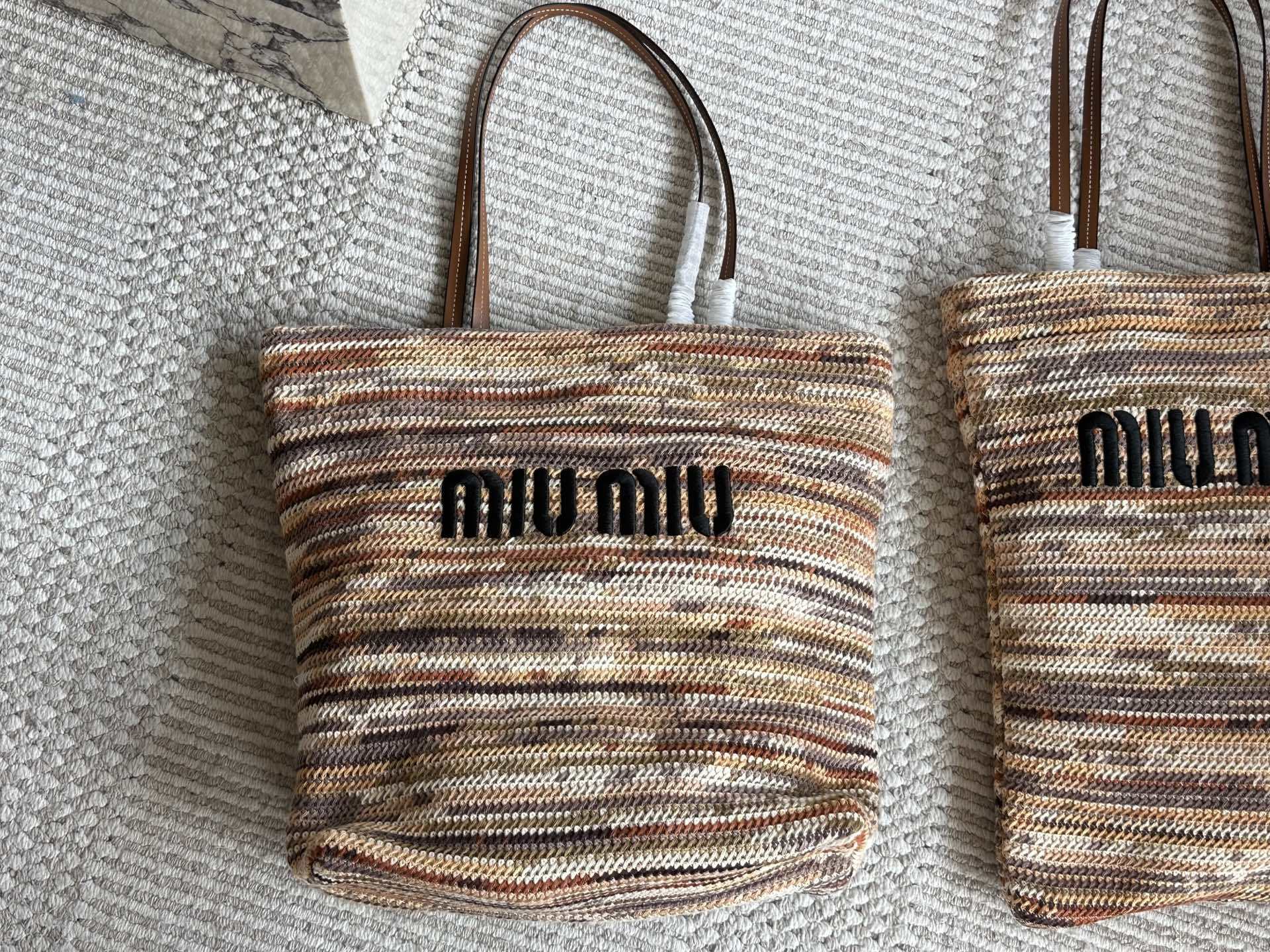 Miu Miu Beige Vintage-Inspired Bag 136
