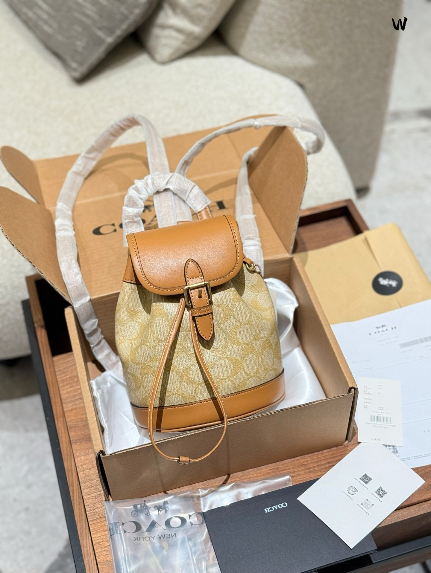 Coach Rose Gold Vintage-Inspired Bag 051
