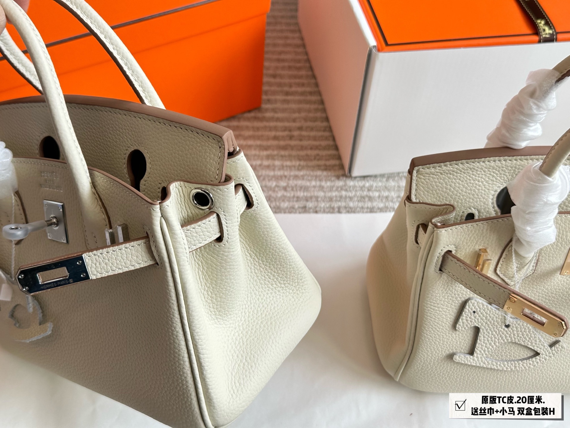 Hermes h birkin Silver Vintage-Inspired Bag 290