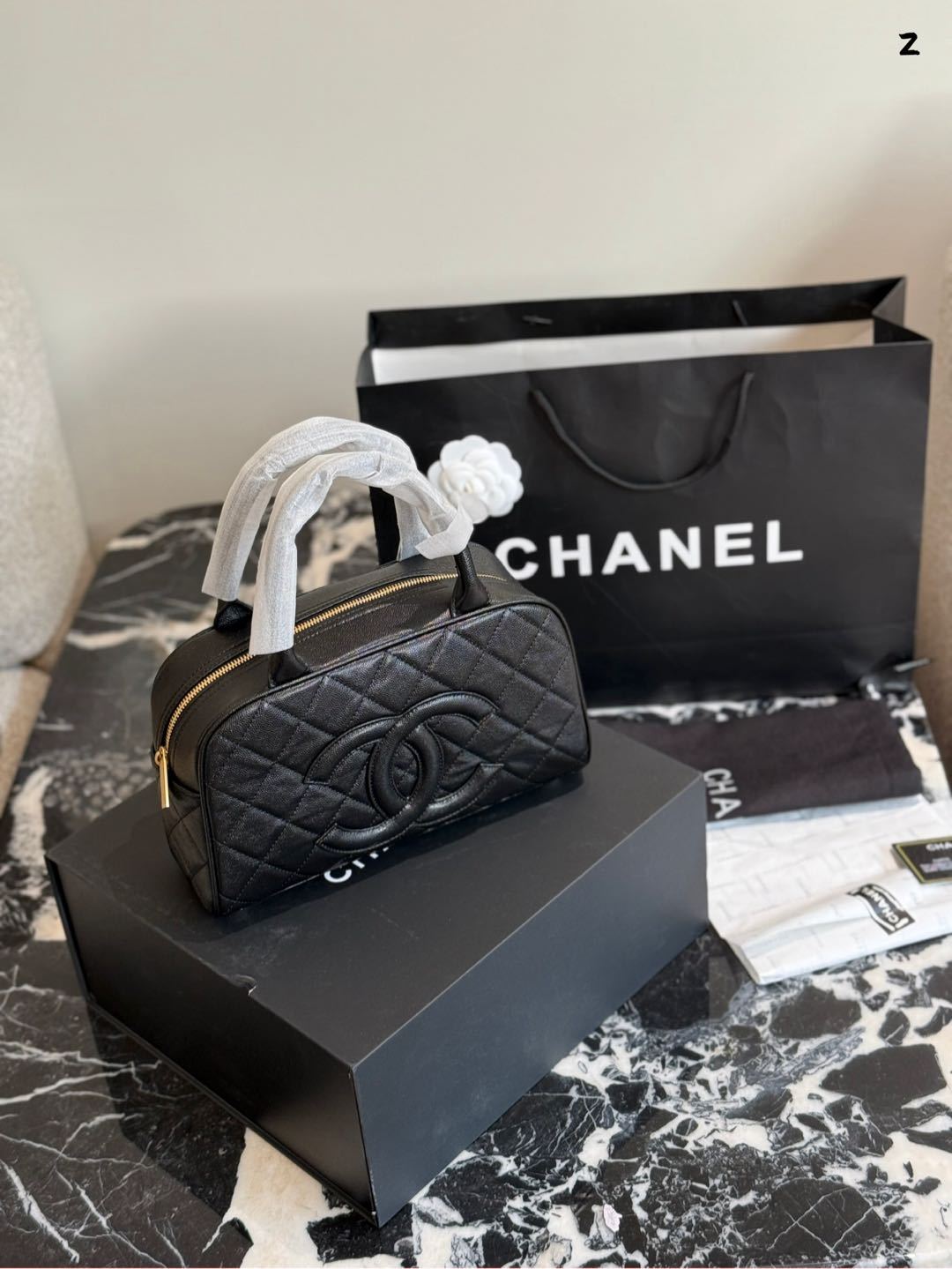 Chanel Silver Quilted Bag 1260
