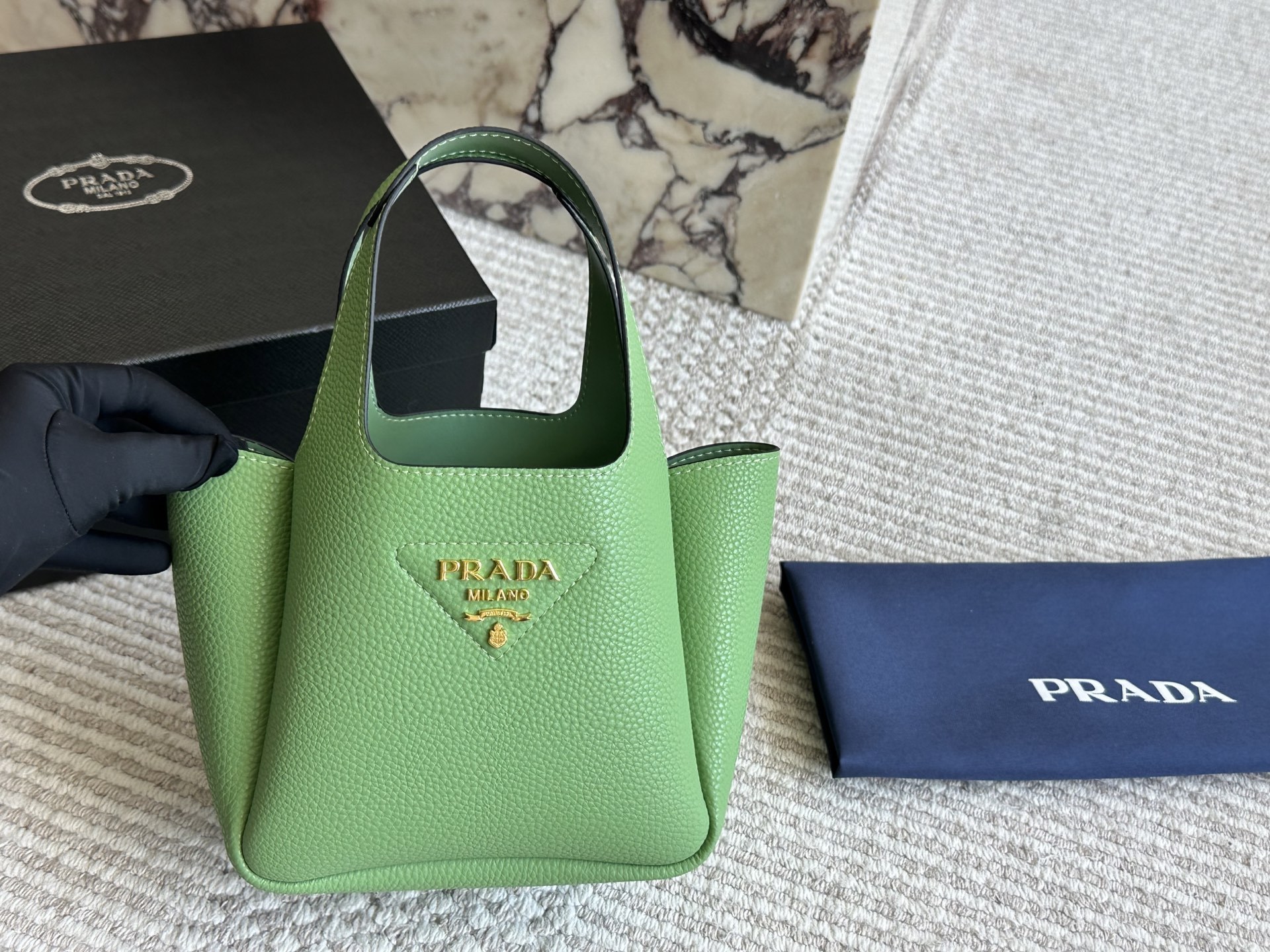 Prada Beige Logo-Accented Bag 058