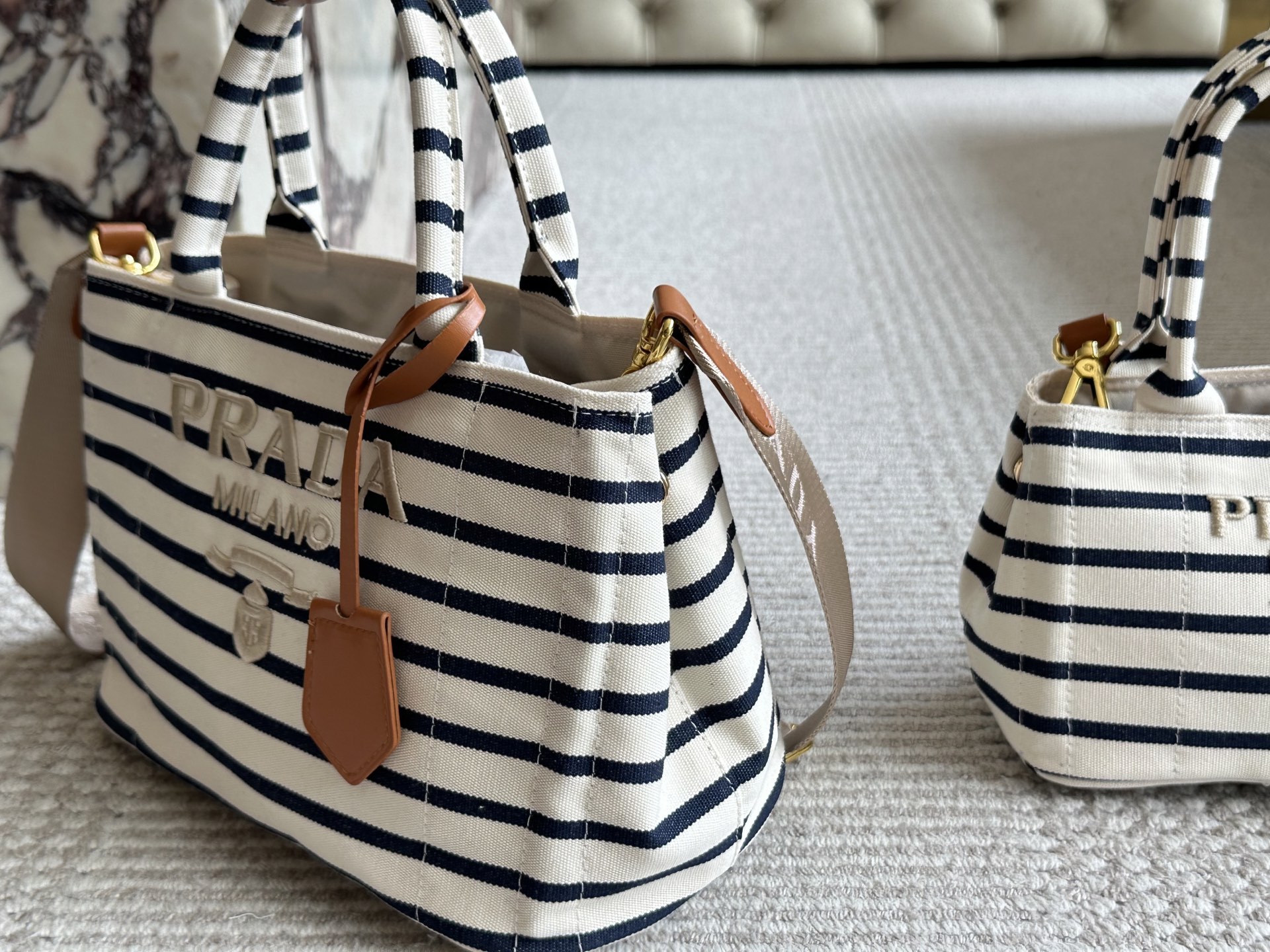 Prada Beige Vintage-Inspired Bag 074