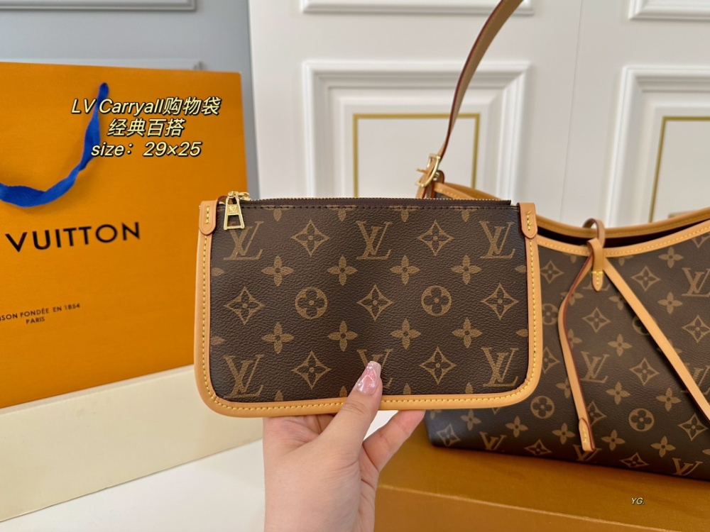 LV bag carryall leather bag 29cm