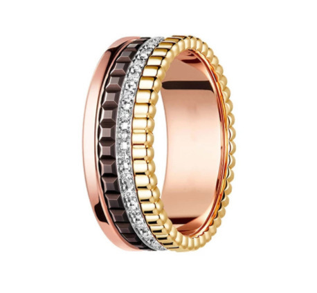 Boucheron Rose Gold Textured Ring 001