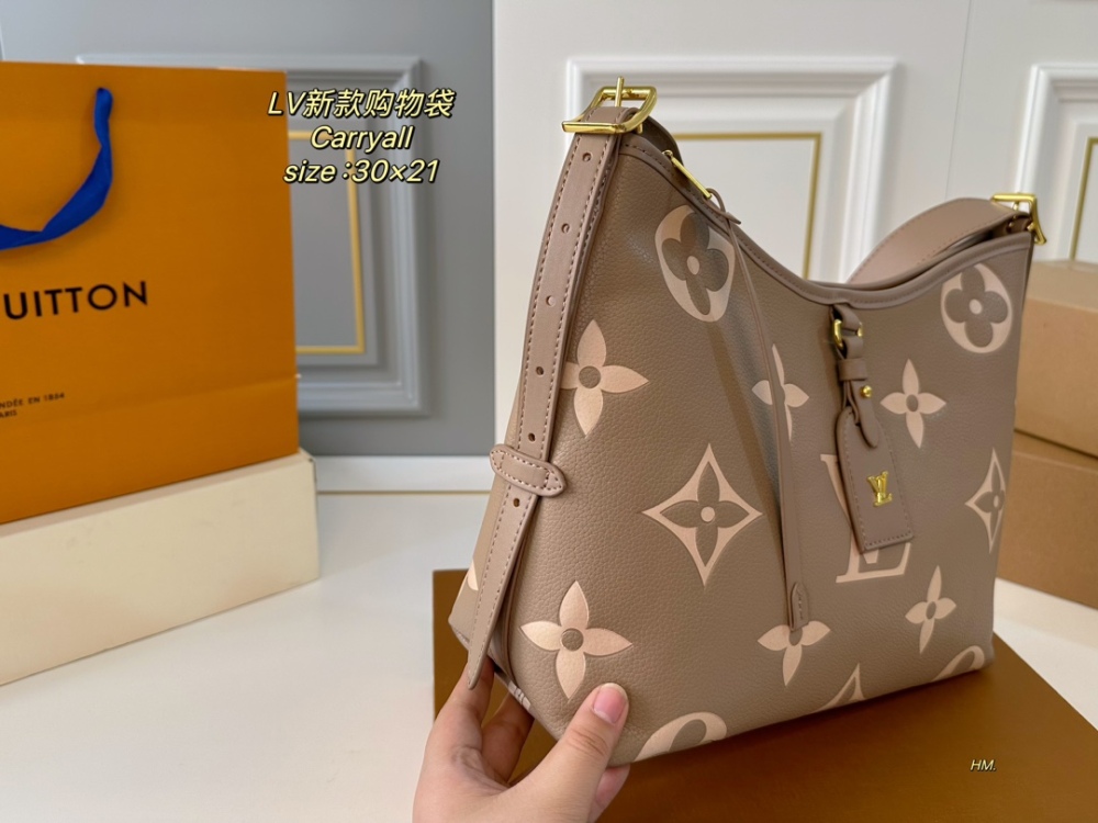 LV bag carryall leather bag 30cm
