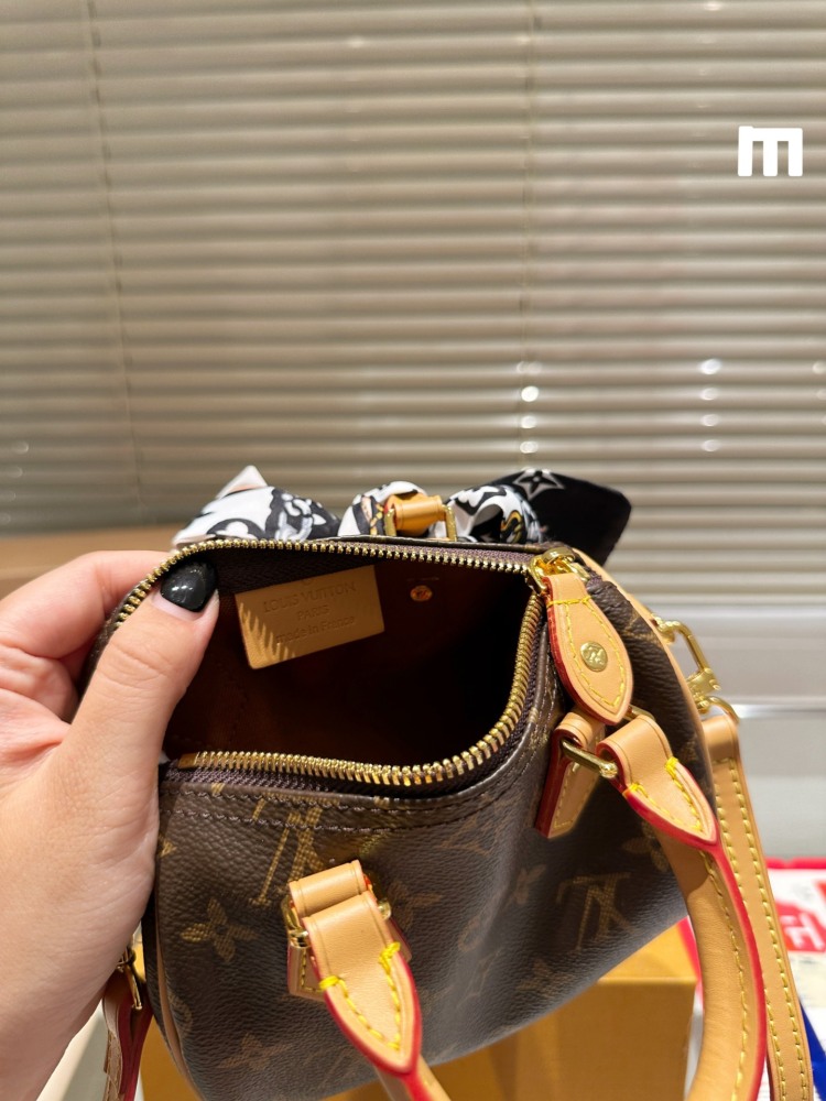 LV bag Nano Speedy 16  leather bag 16cm
