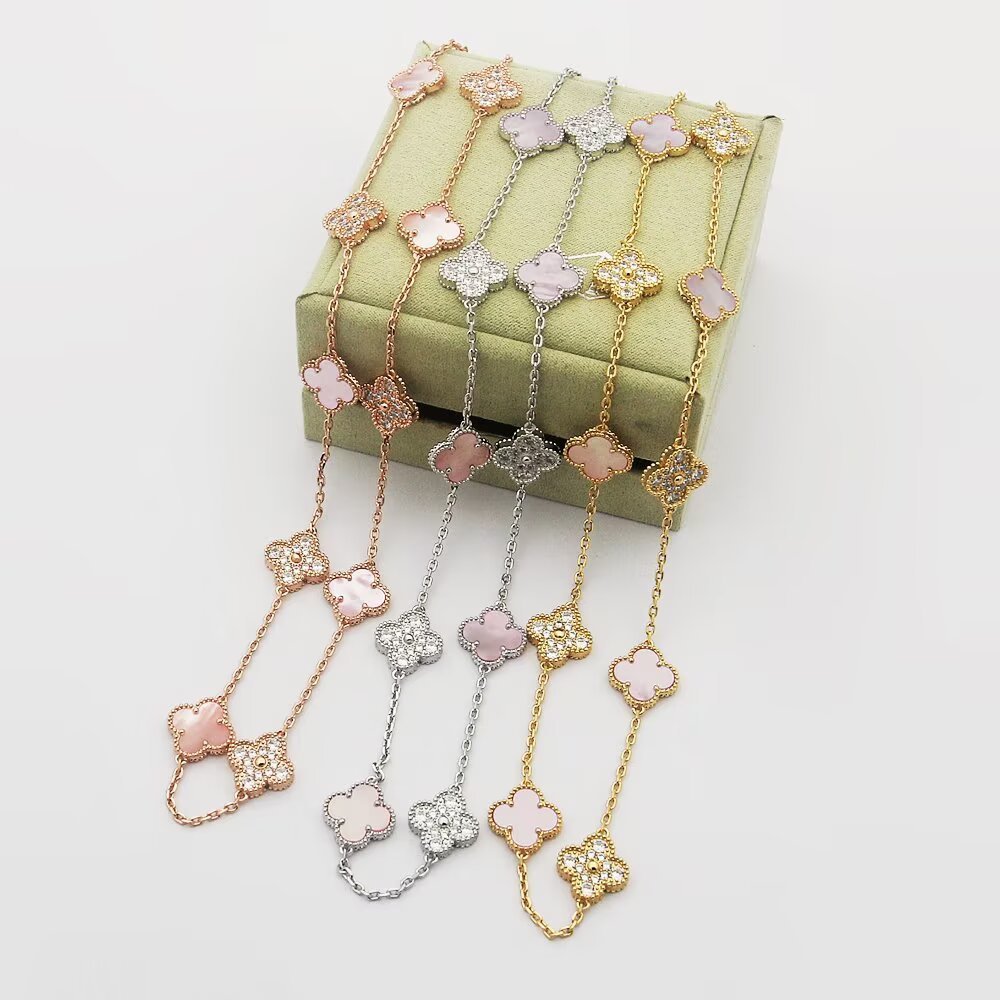 Van Cleef Rose Gold Vintage-Inspired Necklace 063