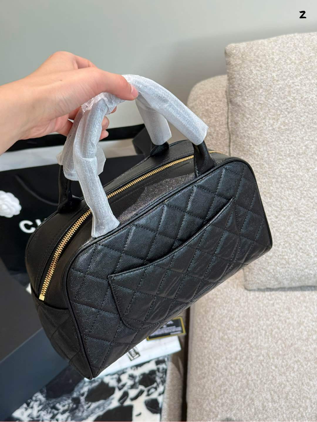 Chanel Silver Quilted Bag 1260