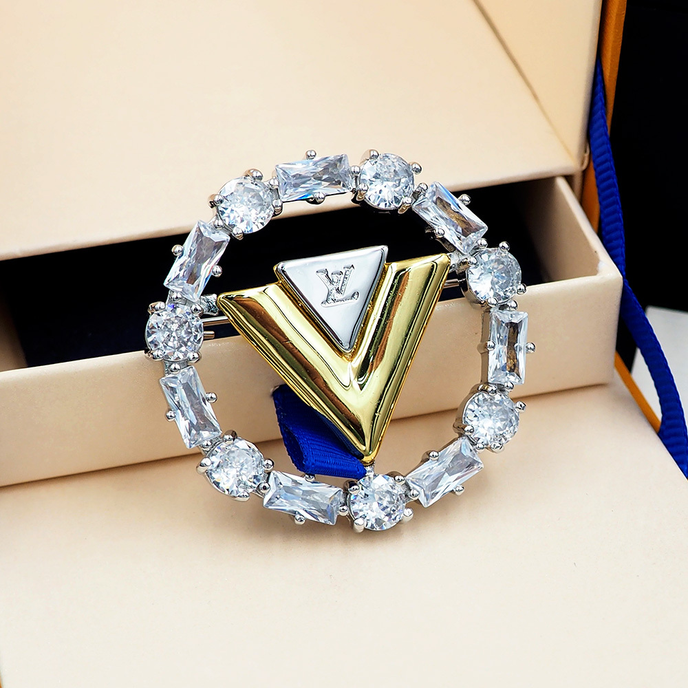 LV Silver Logo-Accented Brooch 240