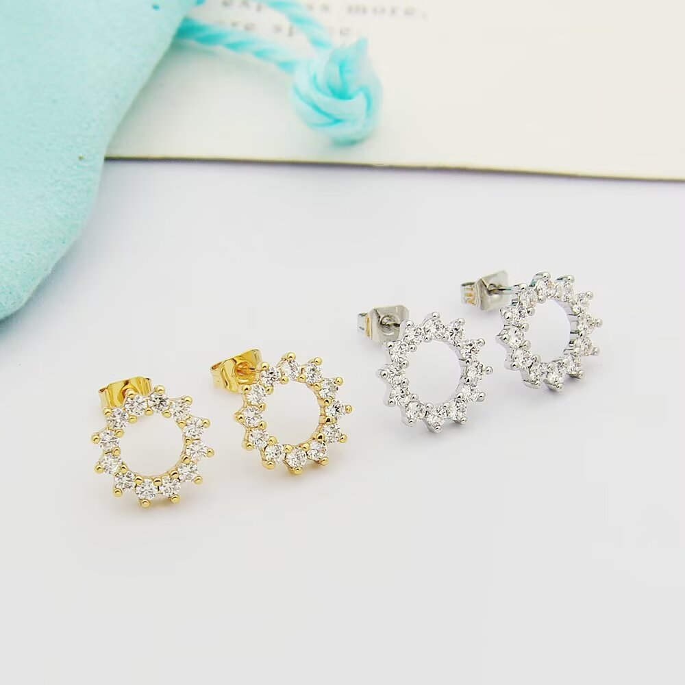 Tiffany Silver Logo-Accented Earrings 030