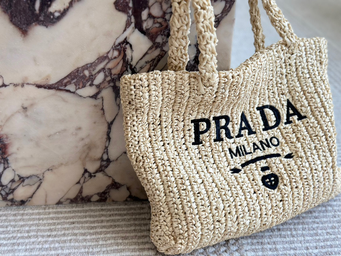 Prada Beige Logo-Accented Bag 001