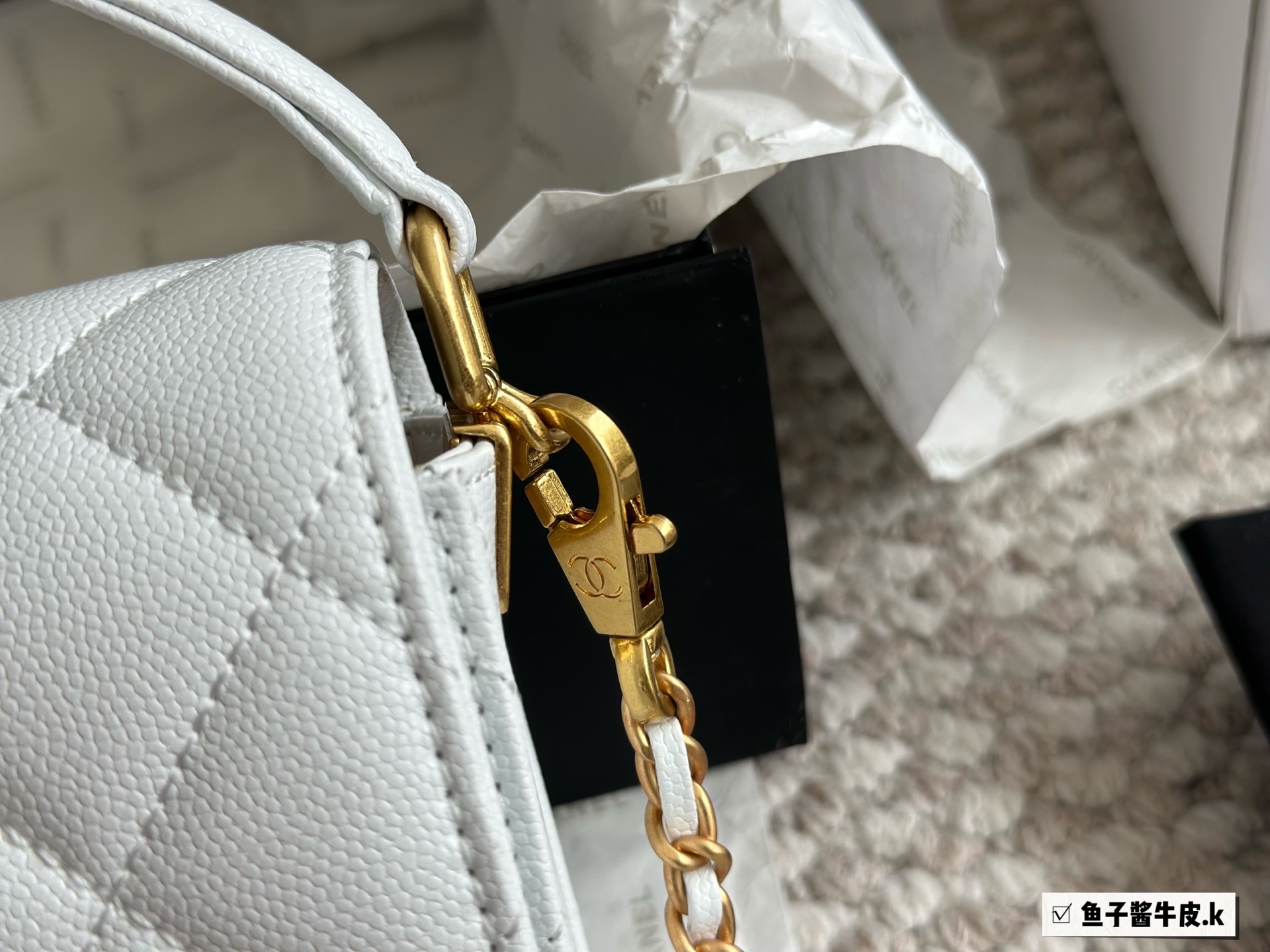 Chanel Beige Quilted Bag 1318