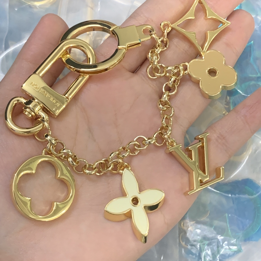 LV Rose Gold Vintage-Inspired Keychain 1241