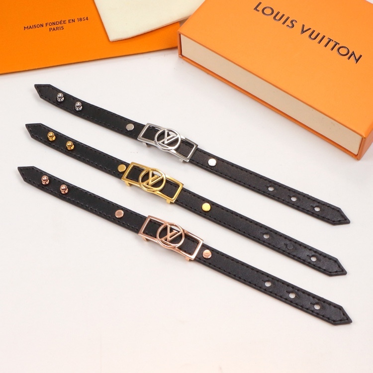 LV Rose Gold Logo-Accented Bracelet 034