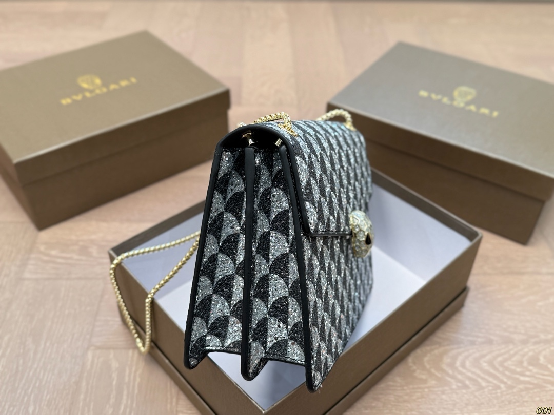 BVLGARI Silver Geometric Bag 197
