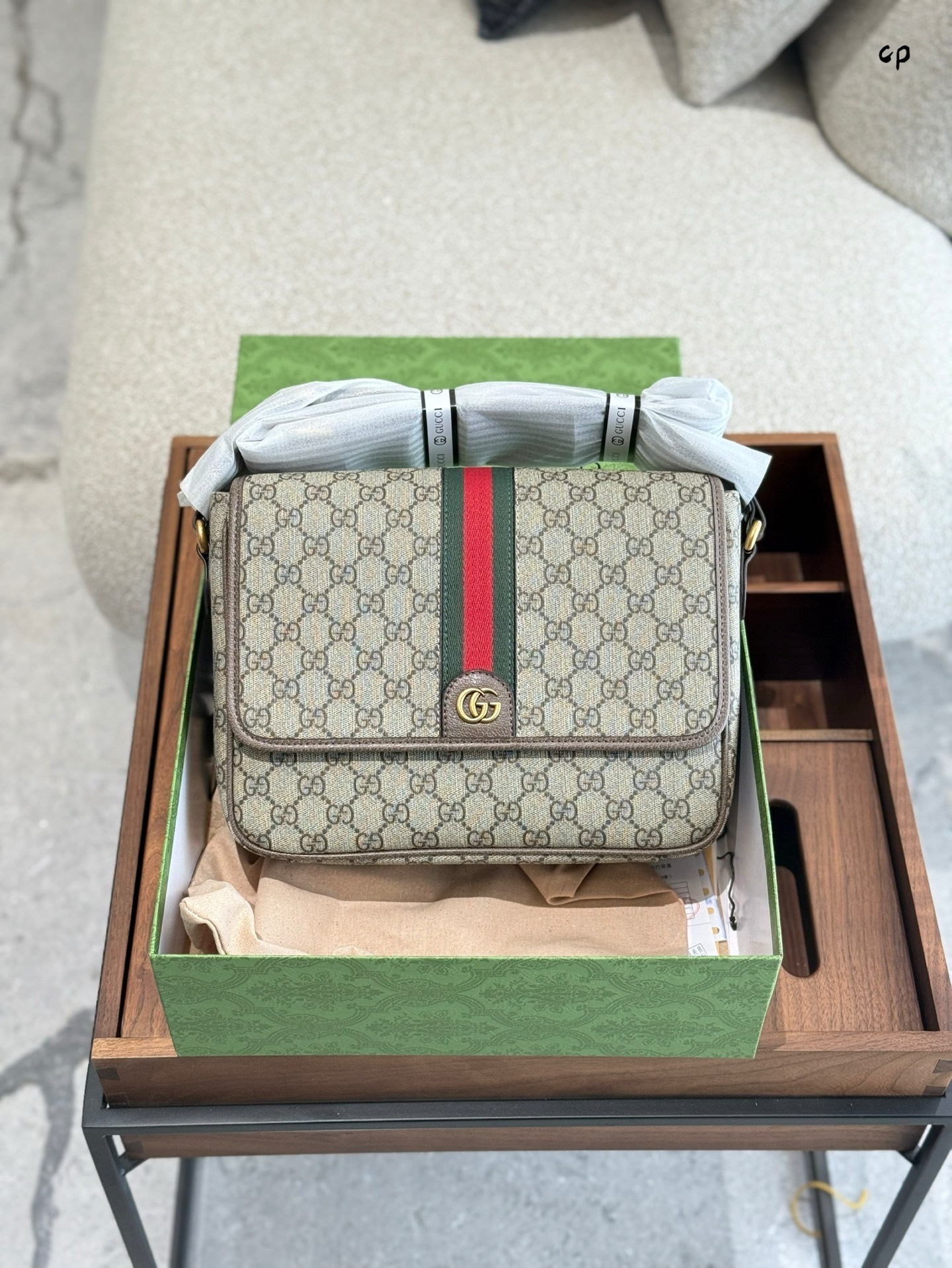 Gucci Green Quilted Bag 556