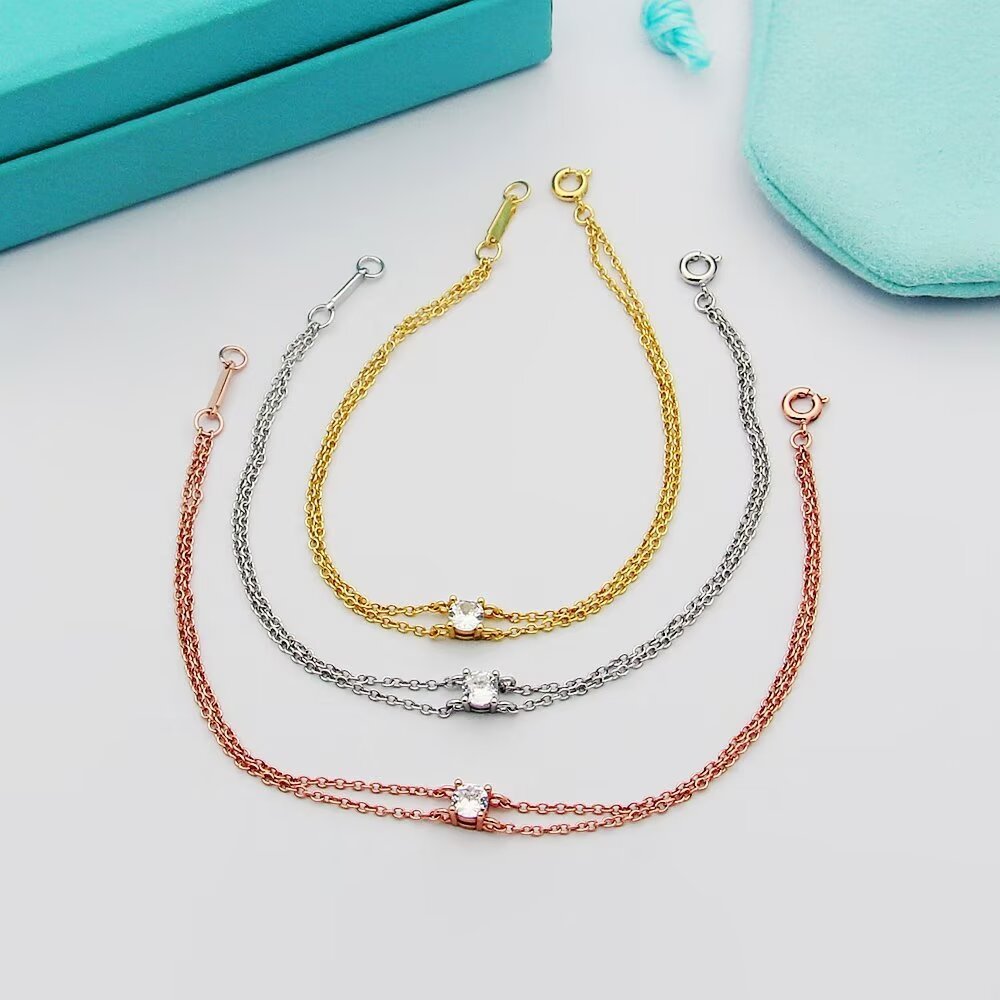 Tiffany Rose Gold Logo-Accented Bracelet 036