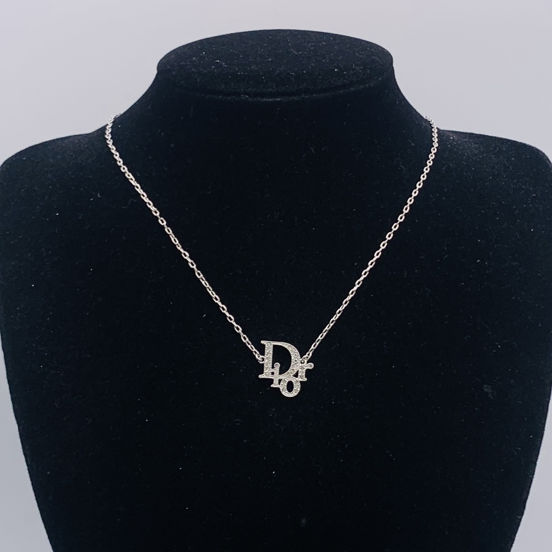 Dior Silver Logo-Accented Necklace 349