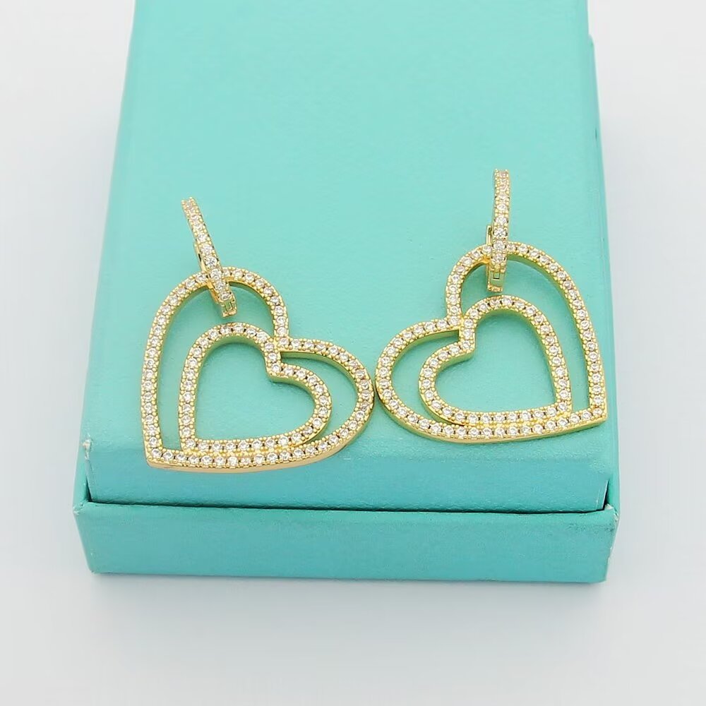 Tiffany Rose Gold Logo-Accented Earrings 238