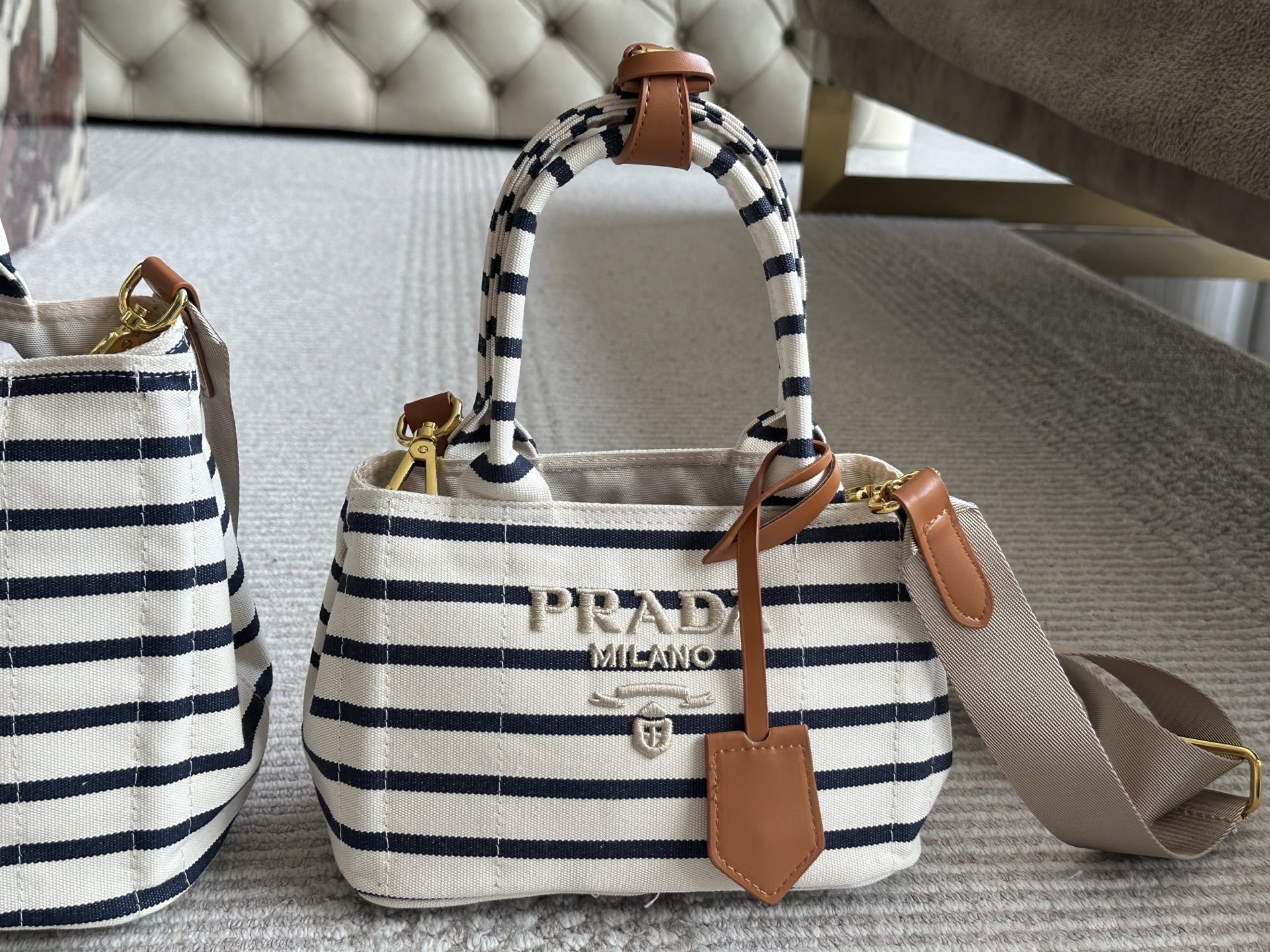 Prada Beige Vintage-Inspired Bag 074