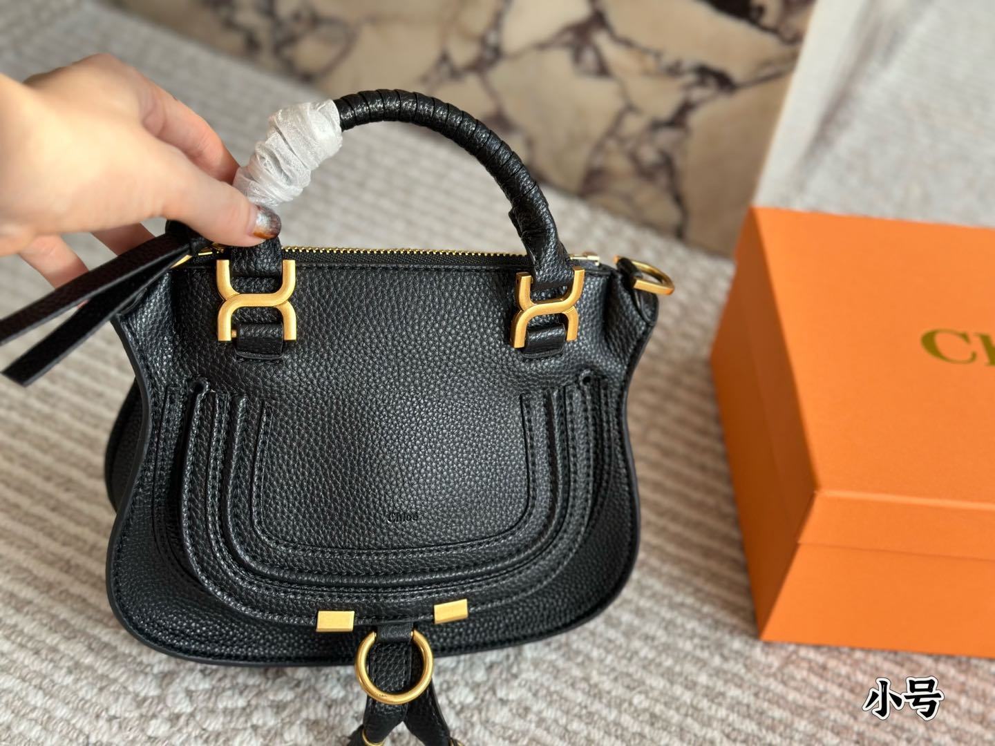 Chloe Orange Quilted Bag 004