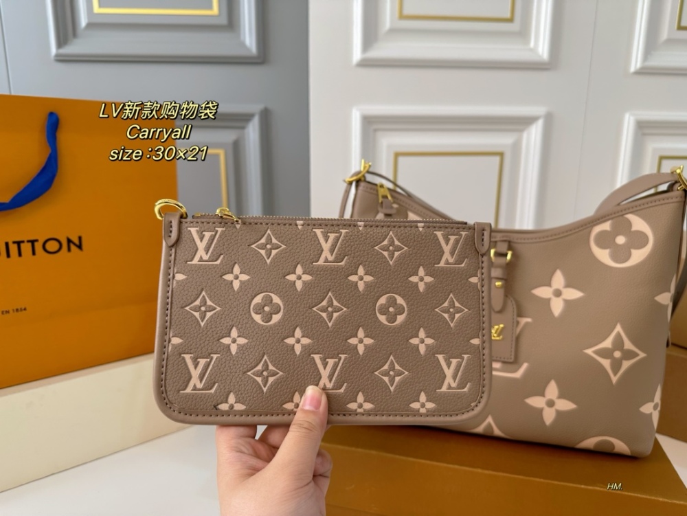 LV bag carryall leather bag 30cm