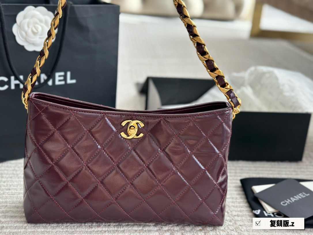 Chanel Rose Gold Quilted Bag 1245