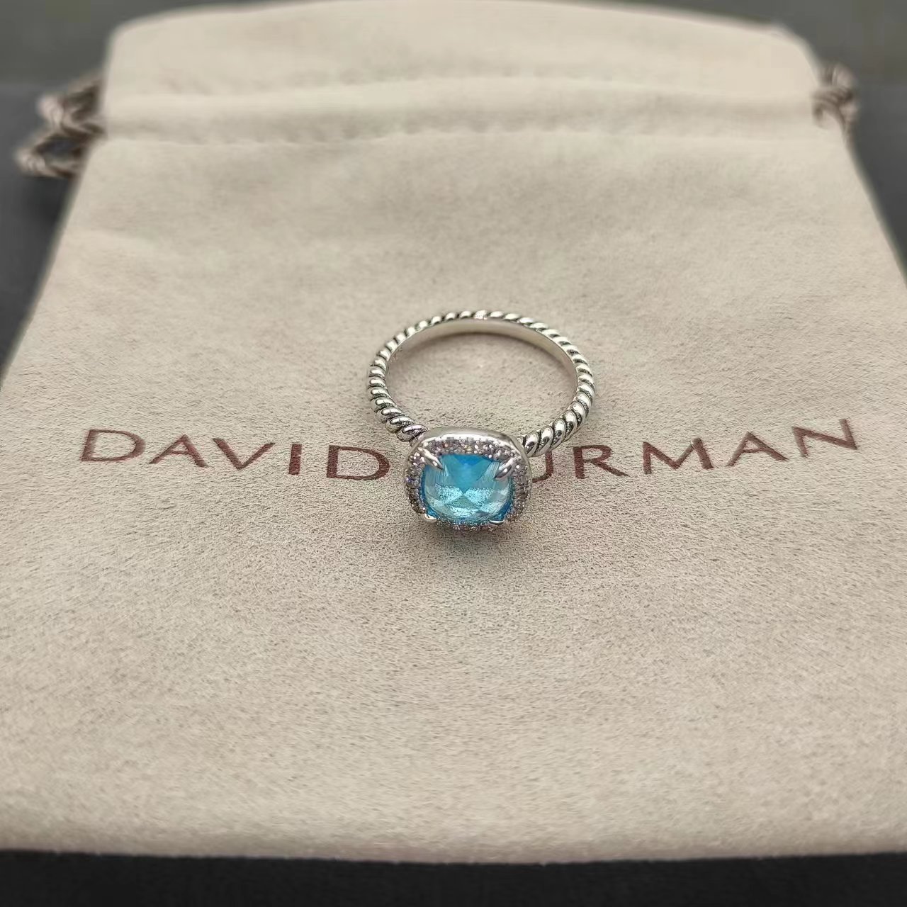 David Yurman Silver Logo-Accented Ring 280
