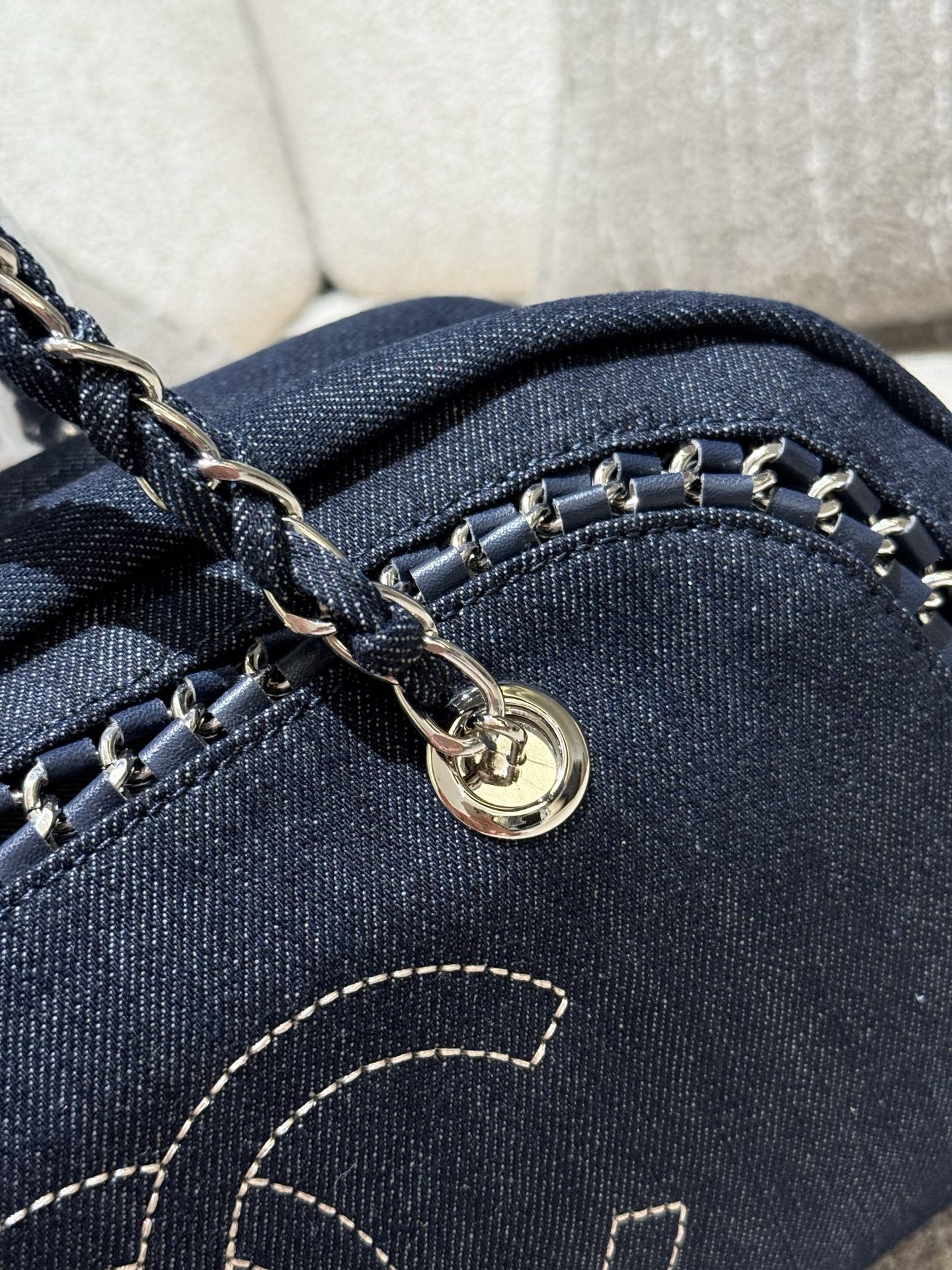 Chanel Silver Quilted Bag 1316