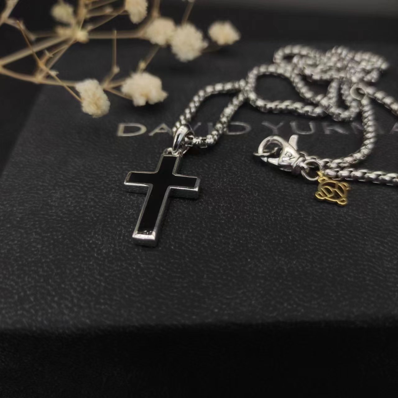 David Yurman Silver Logo-Accented Necklace 111