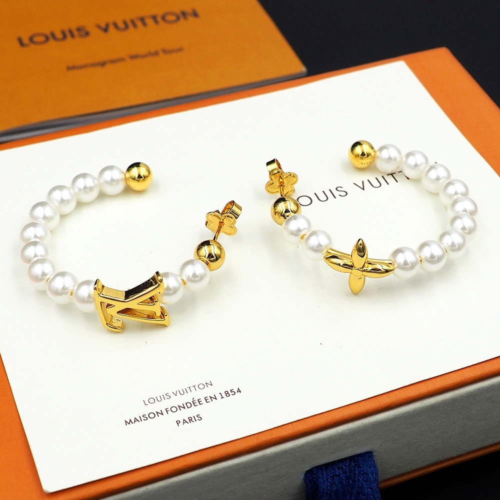 LV Rose Gold Vintage-Inspired Earrings 300