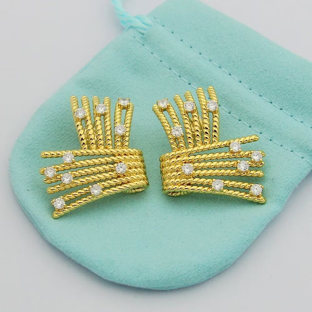 Tiffany Gold Vintage-Inspired Earrings 181