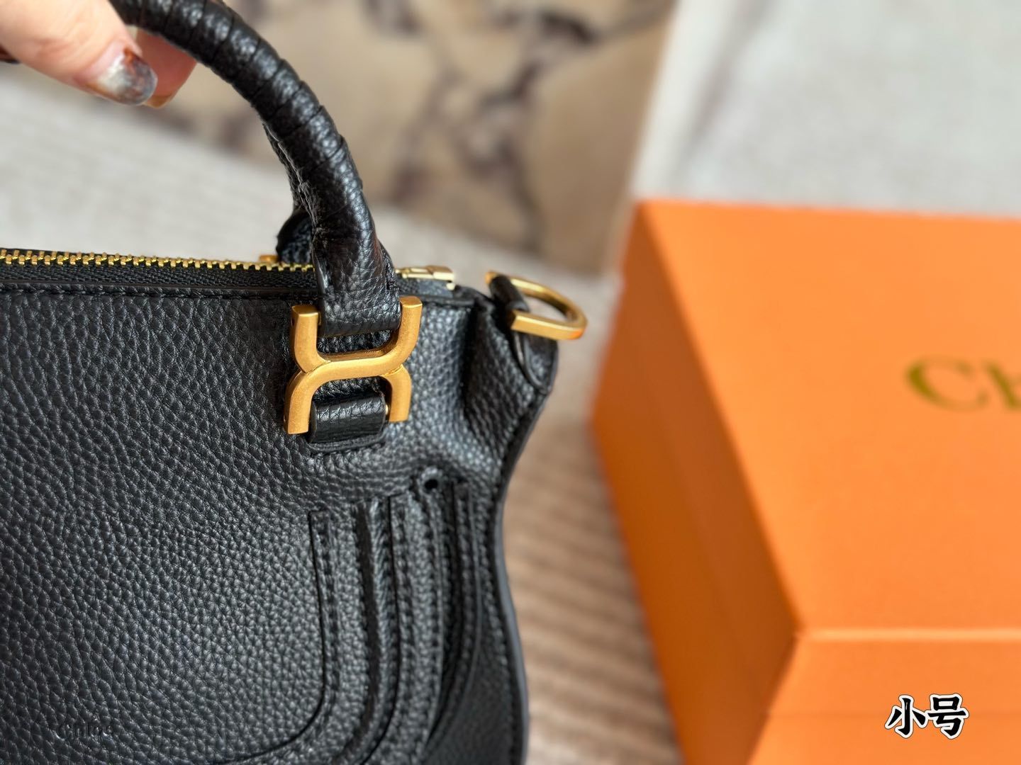 Chloe Orange Quilted Bag 004