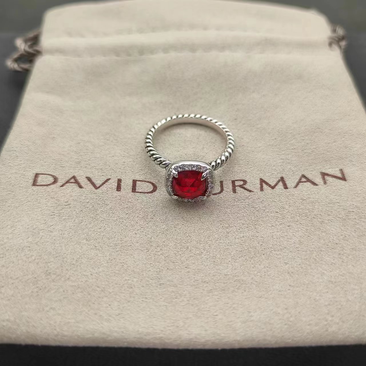 David Yurman Silver Logo-Accented Ring 280