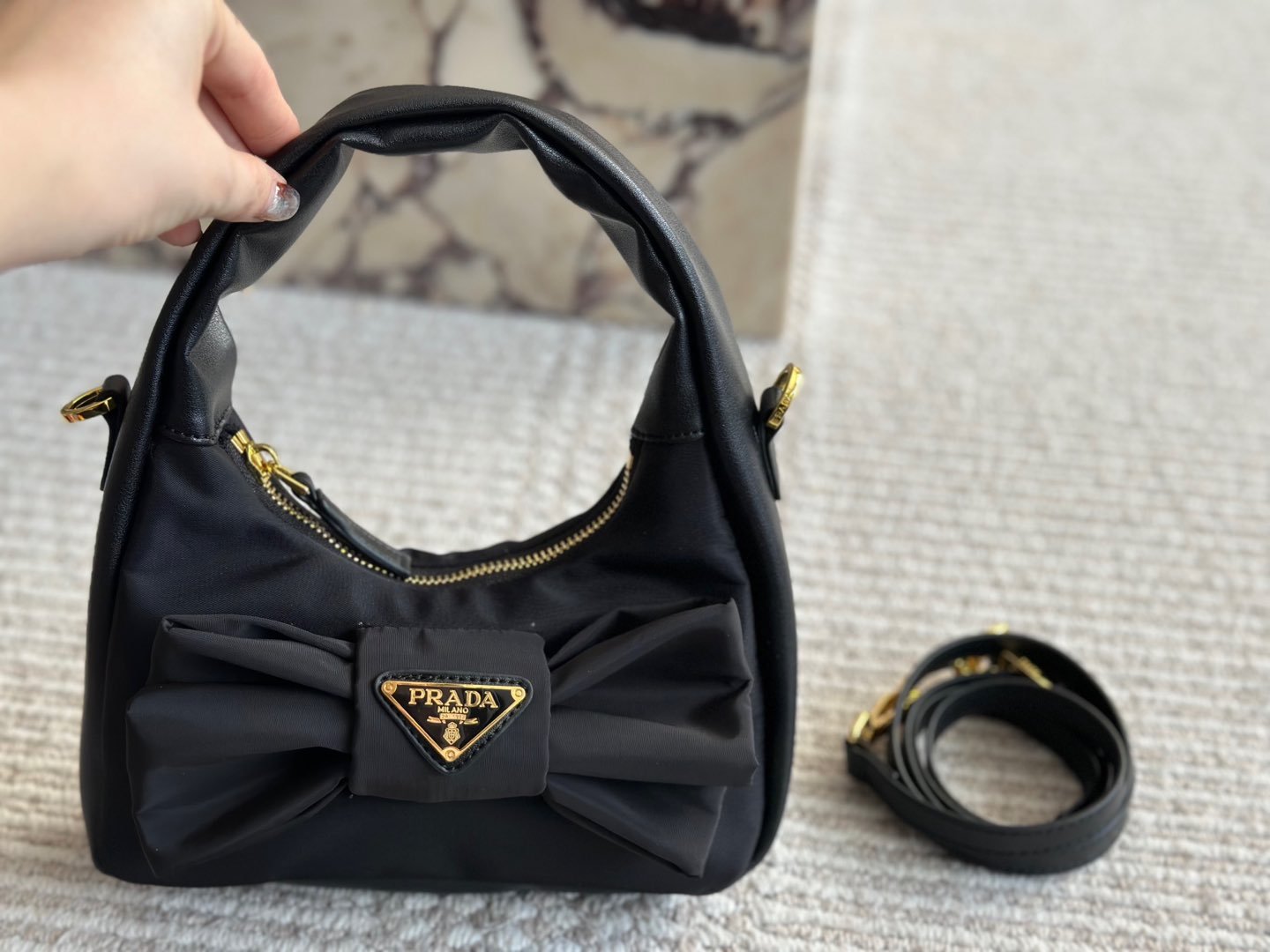 Prada Rose Gold Vintage-Inspired Bag 059