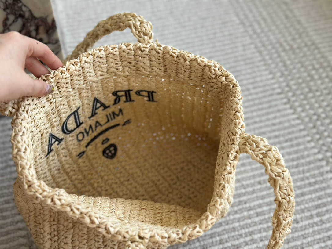 Prada Beige Logo-Accented Bag 001
