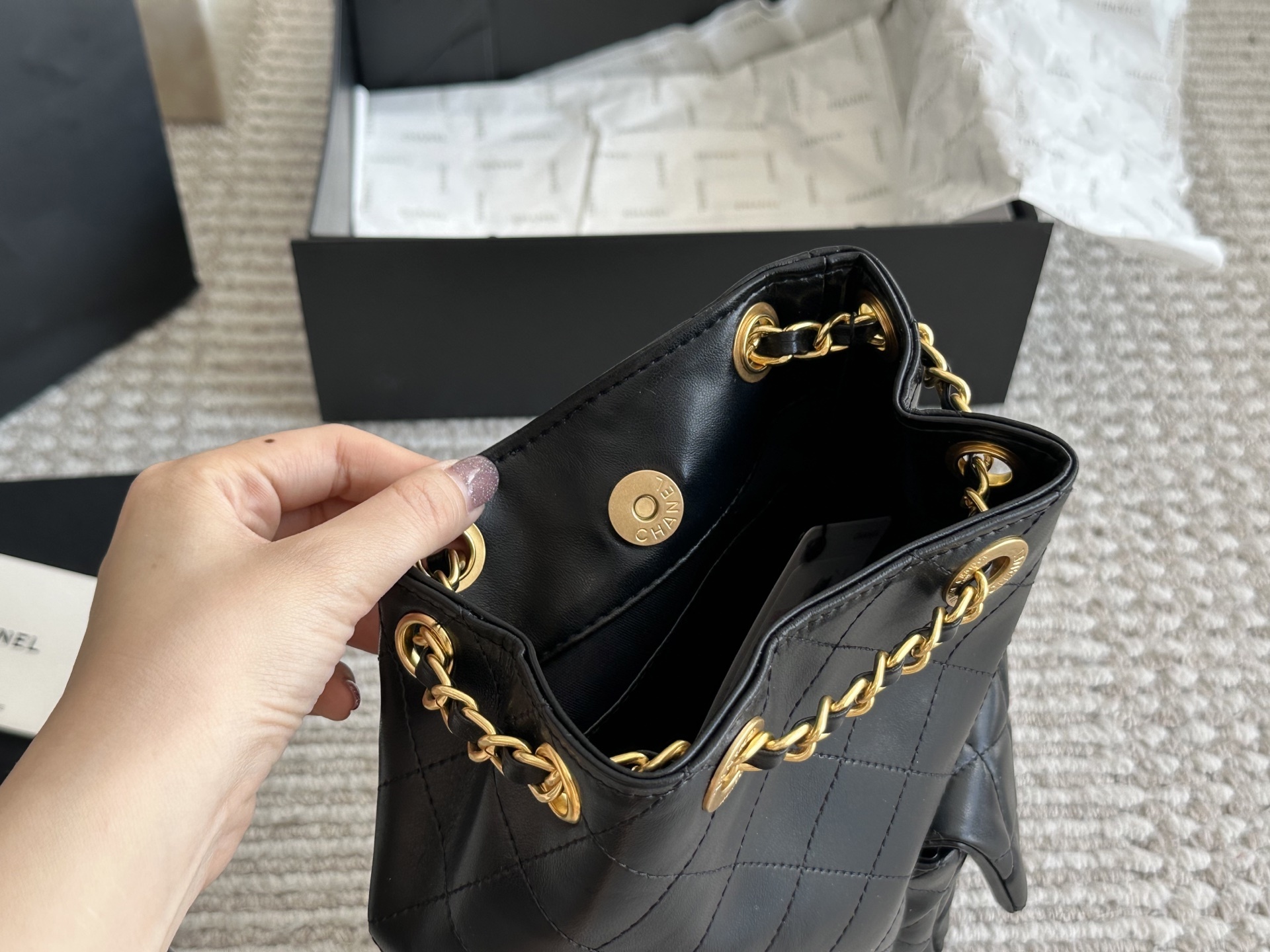 Chanel Black Vintage-Inspired Bag 1387