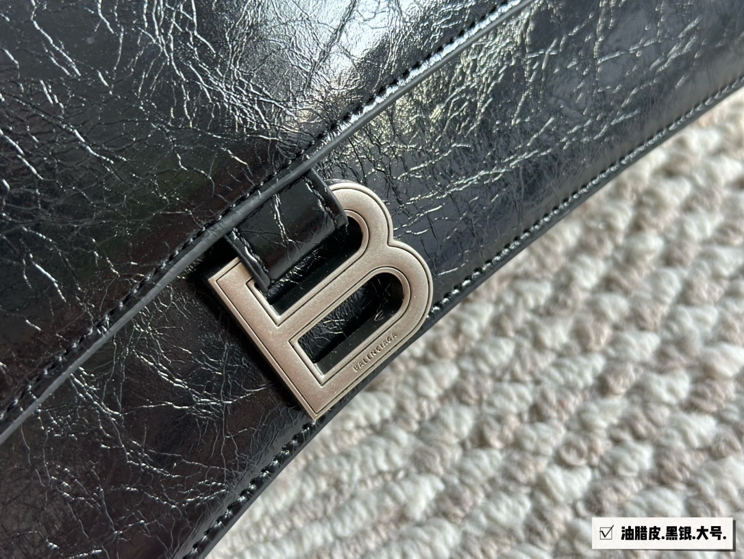 Balenciaga Silver Textured Bag 067