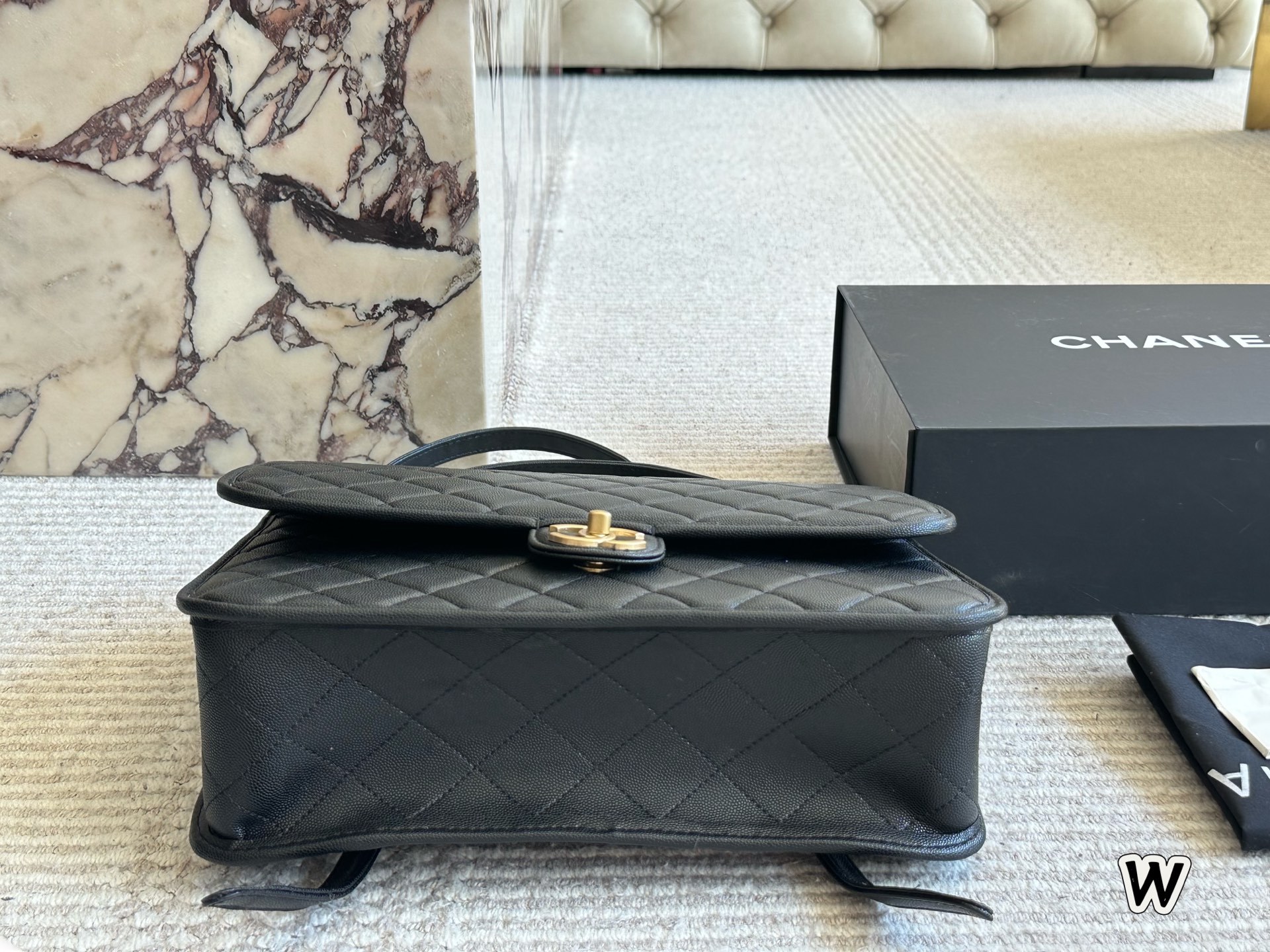 Chanel Beige Quilted Bag 1405