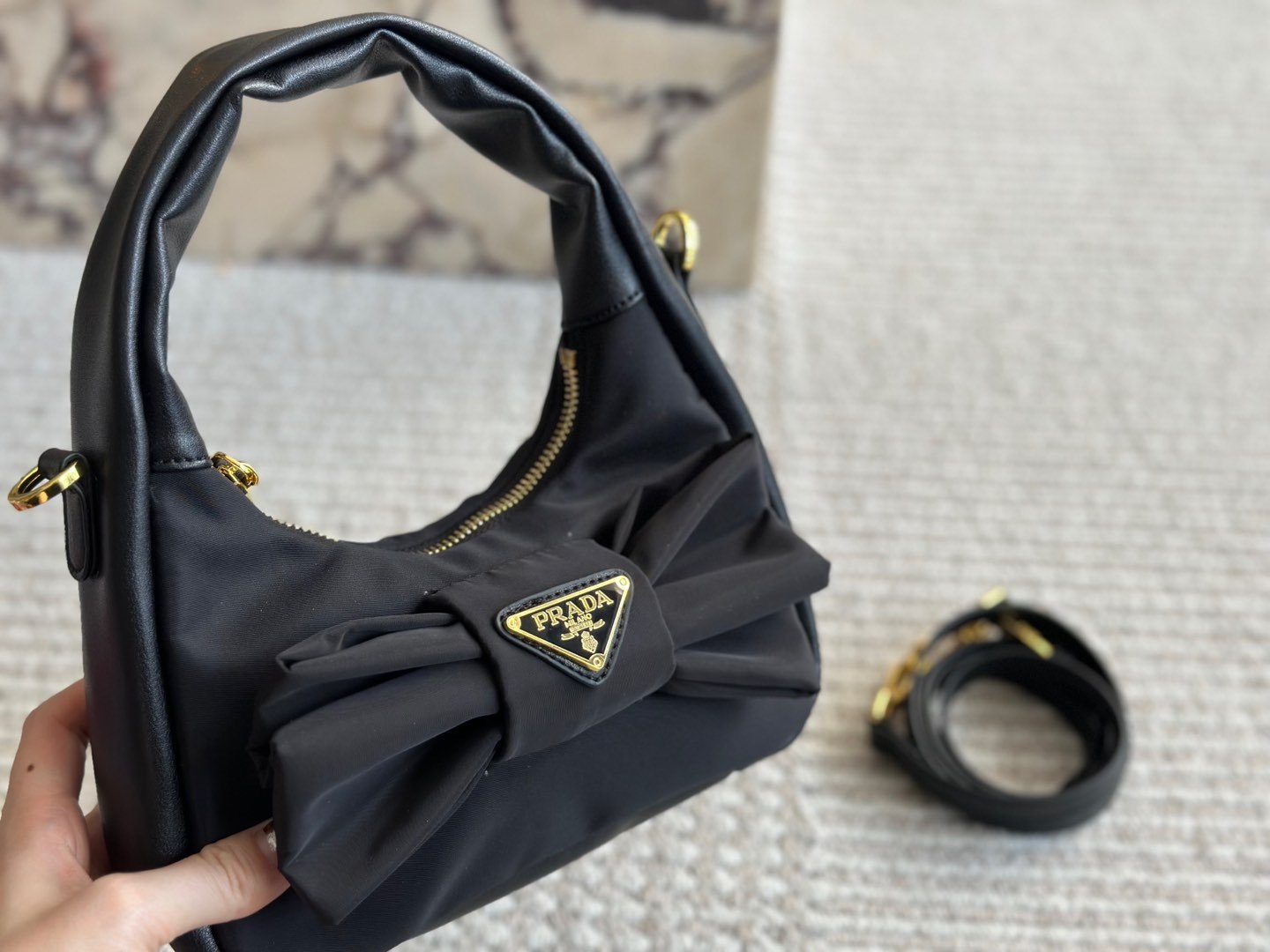 Prada Rose Gold Vintage-Inspired Bag 059