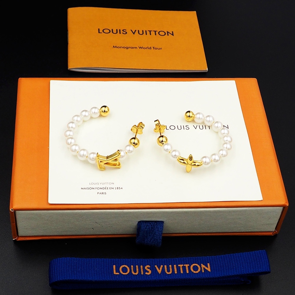 LV Rose Gold Vintage-Inspired Earrings 300